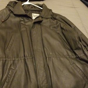 Leather coat